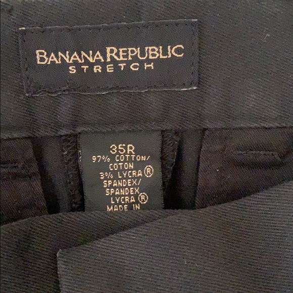 Men’s Black Banana Republic Flat Front Pants - Picture 2 of 3